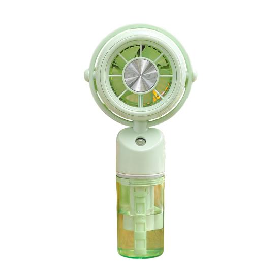 

Misting Handheld Fan with USB Charging Portable Mini Cooling Fan with Water Spray 3 Speeds Desktop Fan for Outdoor Office Summer Travel зелёный