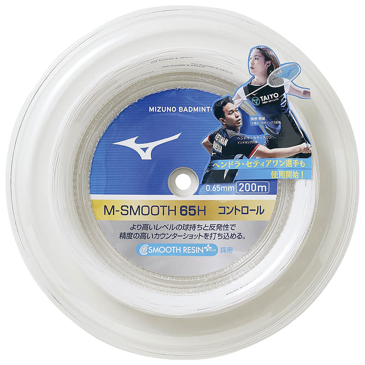 

Mizuno Бадминтонная струна 73JGA932 M-SMOOTH 65H(200m) 01Белый белый