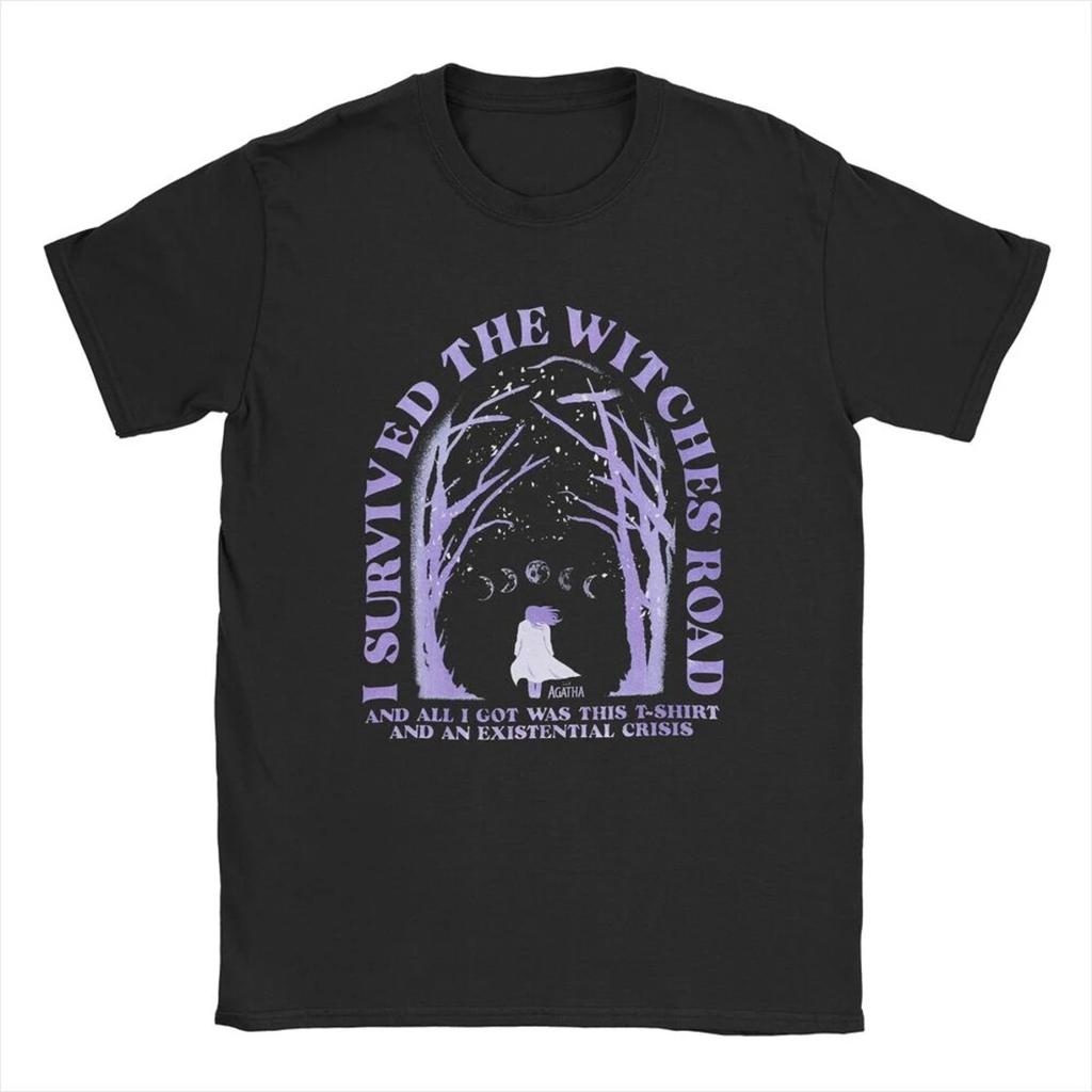 Agatha All Along Movie Men's T Shirt Harkness Down the Road Funny Tee Short Sleeve Crew Neck T-Shirt 100% Cotton Plus Size Merch