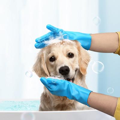 1Pair Pet Grooming Gloves Dog Washing Gloves Cat Bathing Supplies Pet Cleaning Gloves Pet Bath Massage Gloves Pet Supplies