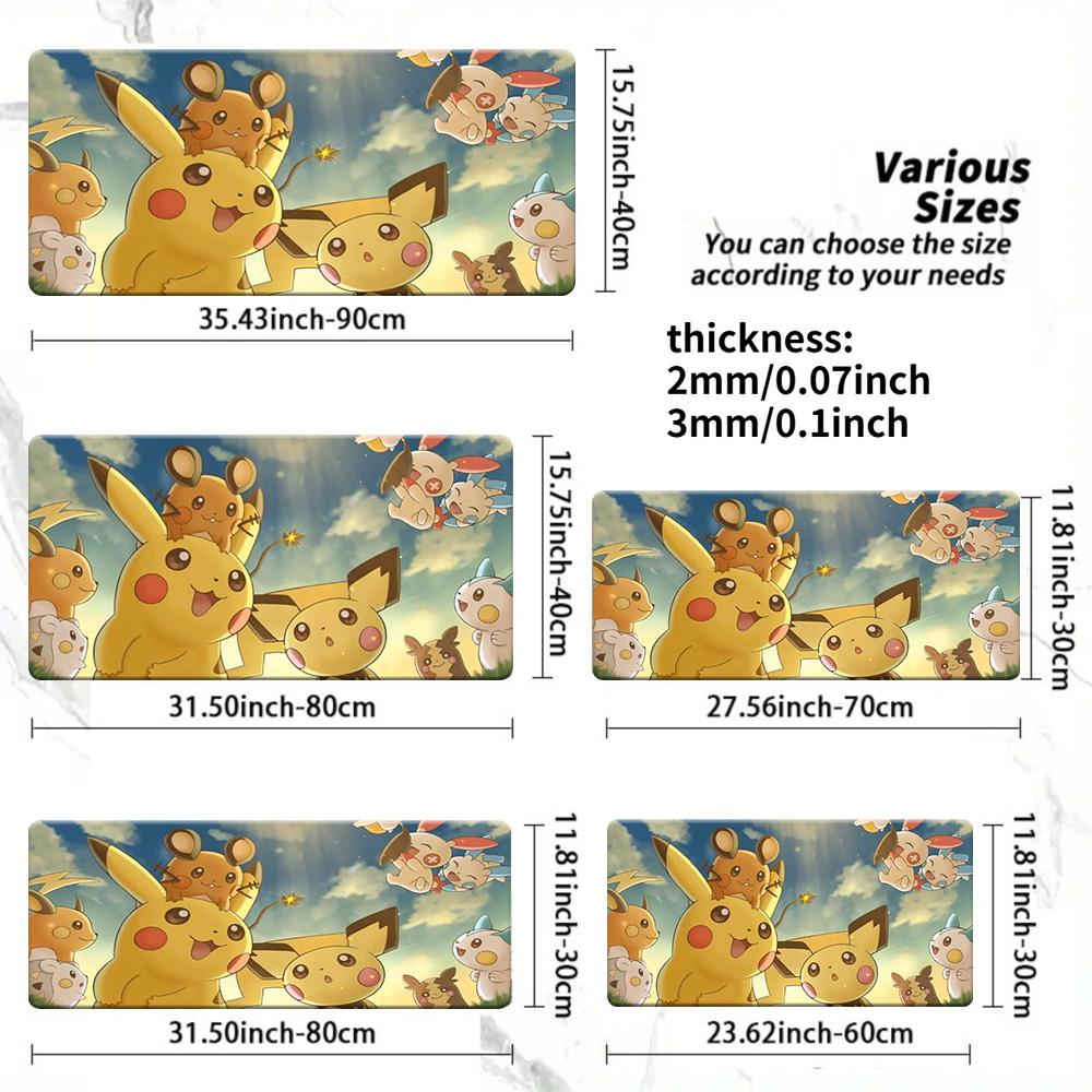 Pokemon Ash  Pikachu Classroom Encouragement Gaming Mouse Pad NonSlip Desk Mat 30x80x0.2cm