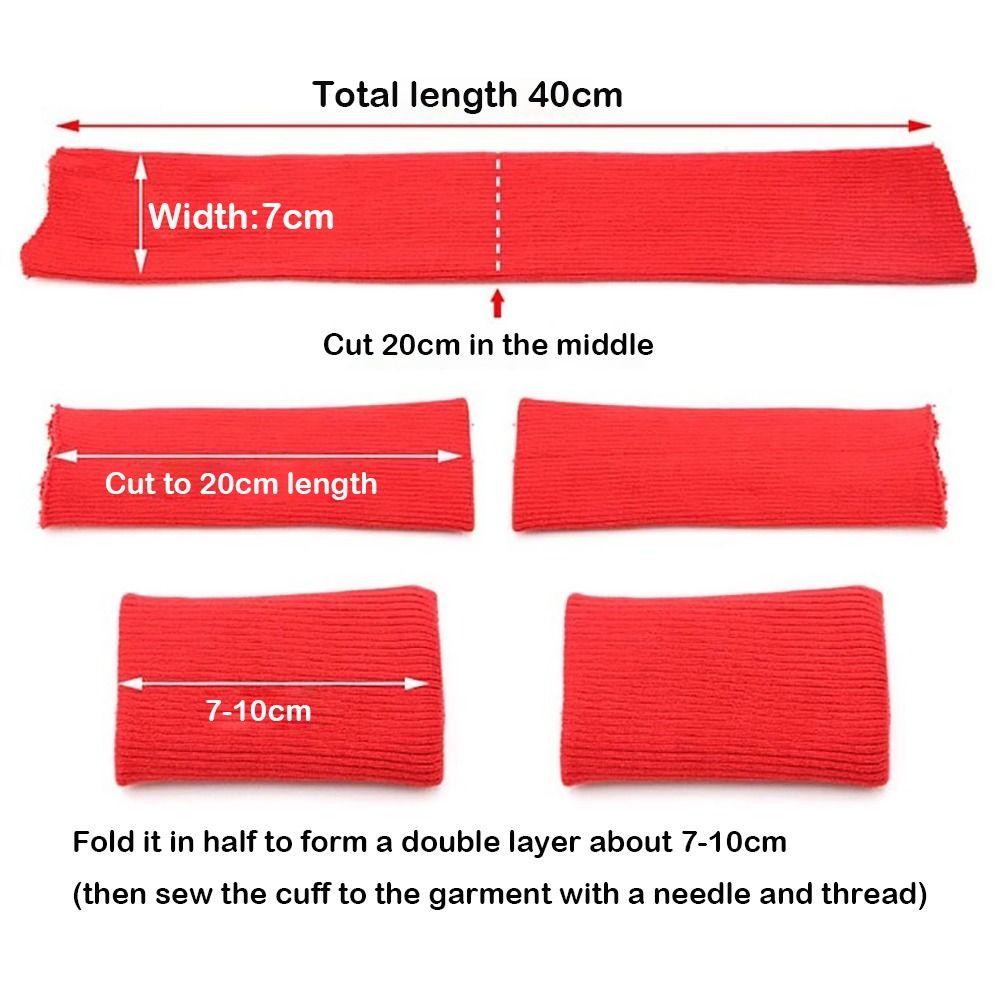 Stretchy Knit Rib Cuff Elastic Tubular Rib Knit Fabric Sewing Accessories Jacket Sewing  Adult Kids
