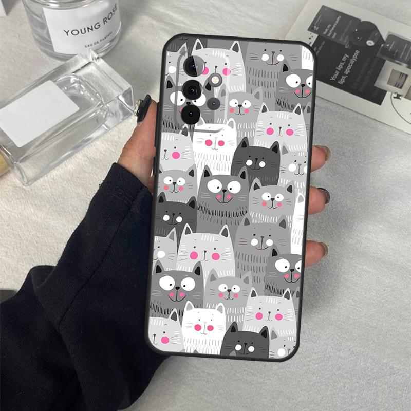 Lustige Katzen-Collage Hülle Für Samsung Galaxy A55 A35 A15 A52 A32 A12 A16 A26 A36 A56 A53 A33 A13 A14 A34 A54 A17