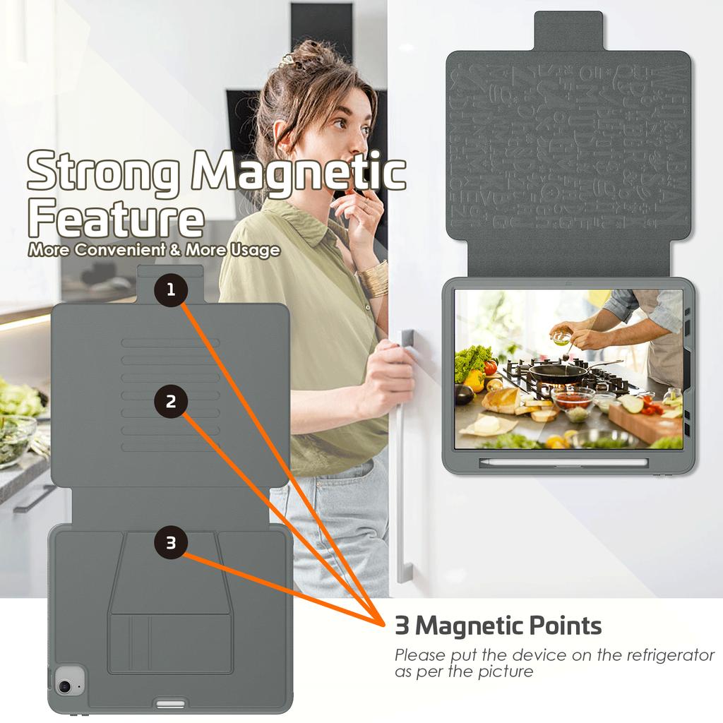 Adjustable Stand Case For iPad Air Pro 11 2025 2024 Air 4 5 10.9 Pro11 2018 2020 2021 2022 With 3-Layer Protect Smart Flip Cover