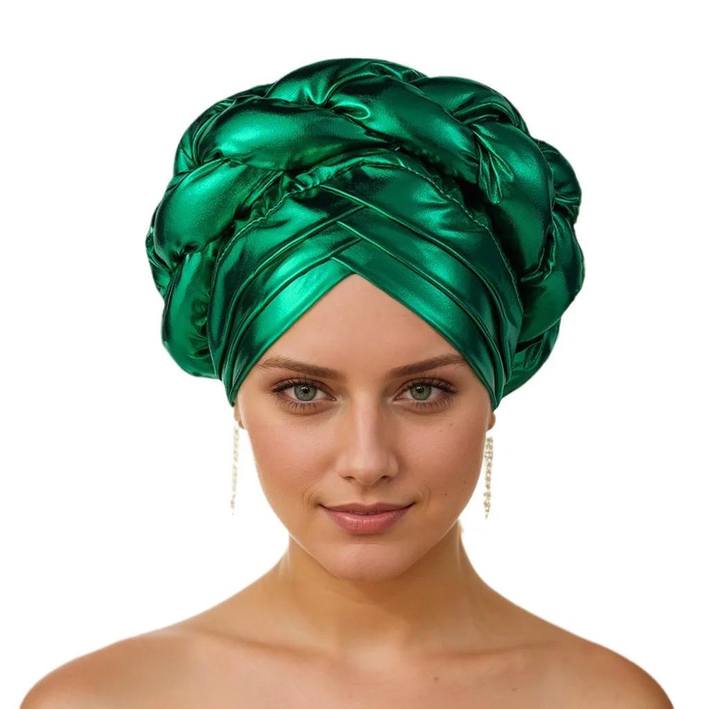 African Turban Cap Headdress Women Headtie Hat Hair Accessories Arab Wrapped Muslim Hijab