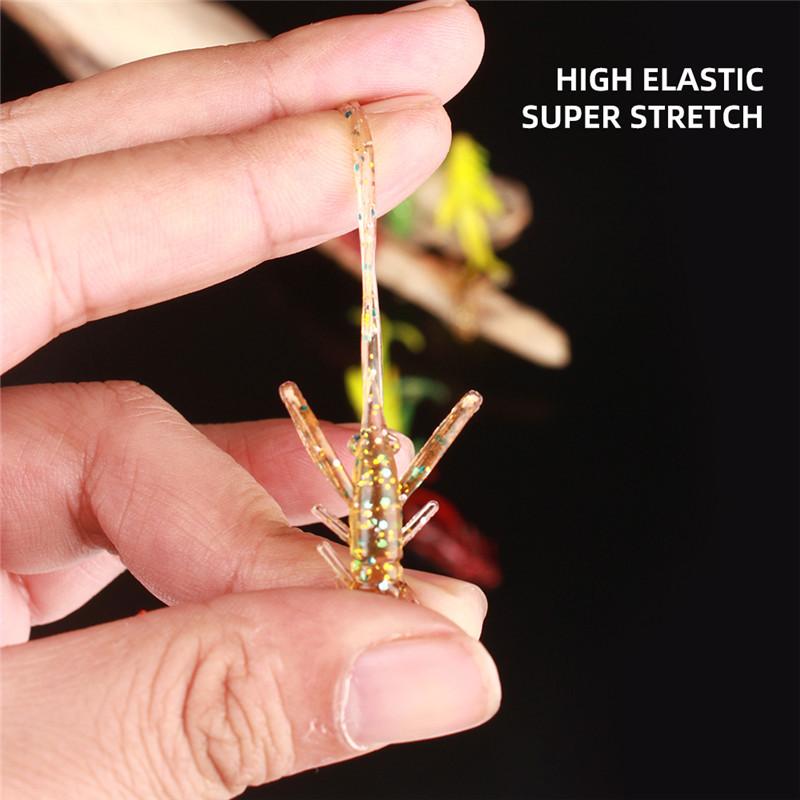 FTK Crazy Iscas 58mm/30 Pces Isca Macia Iscas De Pesca Camarão Lagosta Plástico Macio Iscas De Pesca