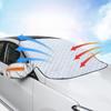 Car Cover Winter Snow Cover with Thickened Flocking Semi Covers Front Gear Hood Windproof and Frost Resistant Car Clothing Antifreeze Car Snow Cover
