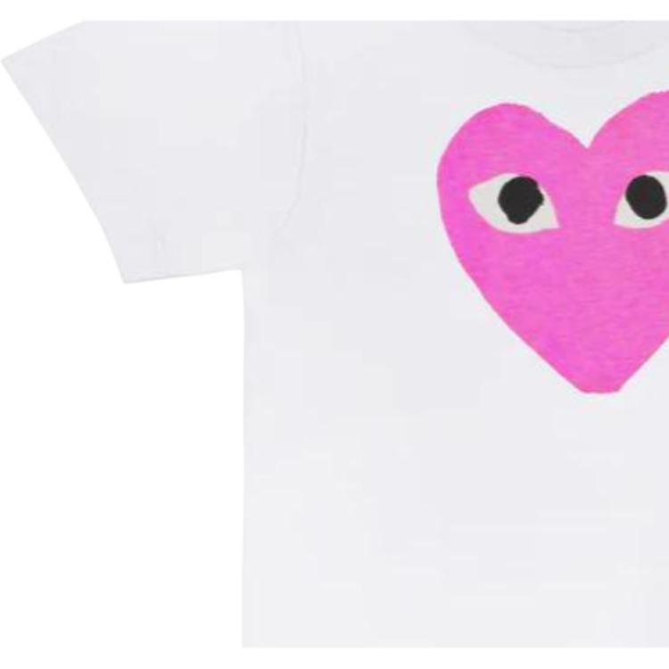 CDG play T-Shirts Unisex Rosa Rundhals Mäßig Gerader Schnitt AX-T106-051-PINK