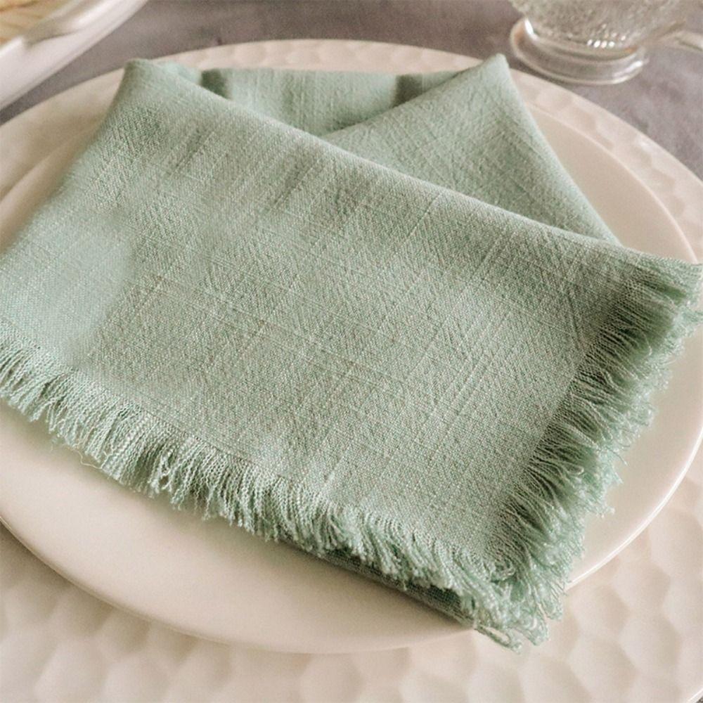 Reusable Cotton Napkin Table Decoration Placemats Party Supply Linen Napkin Hotel