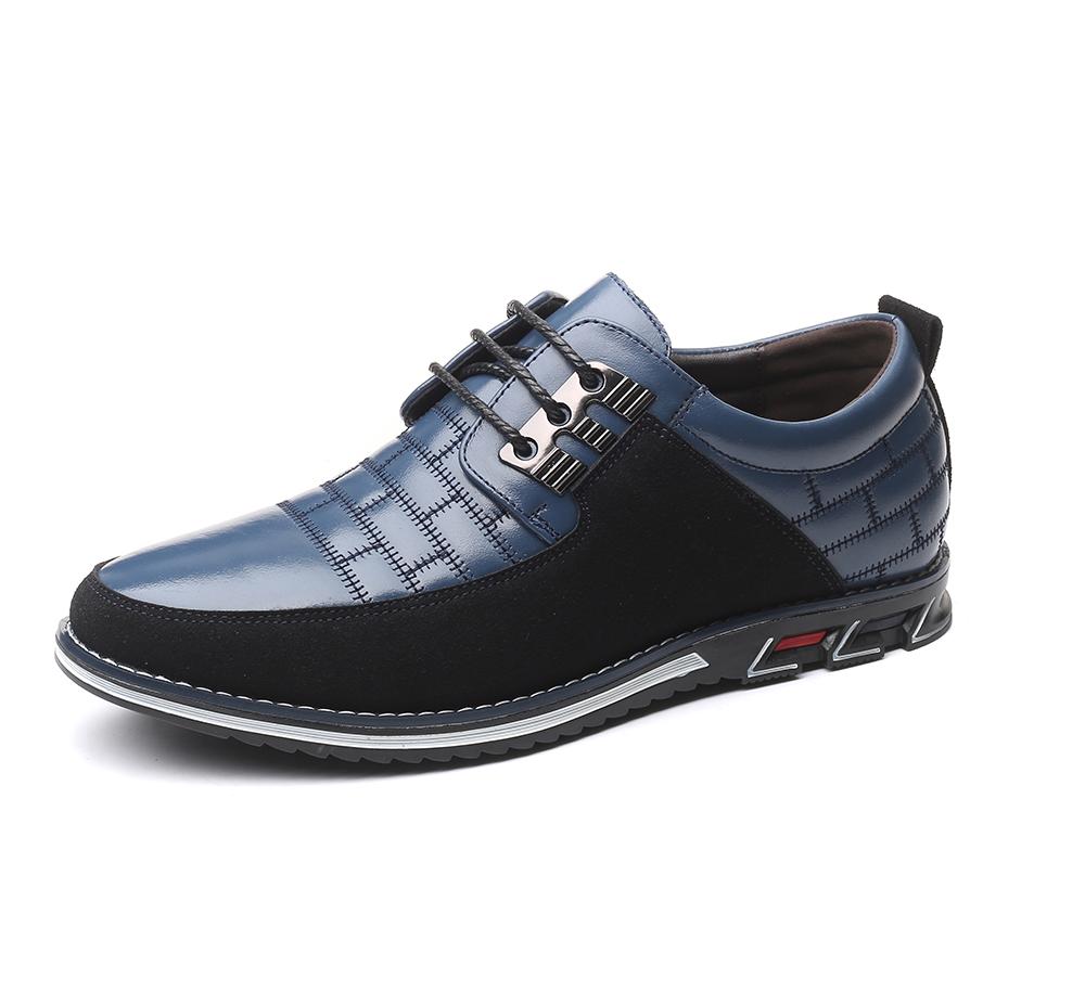 Men'S Casual Shoes Fashion Classic Men'S Pu Leather Shoes Hot Sale Breathable Business Lace-Up Men Shoes Men'S Casual Leather