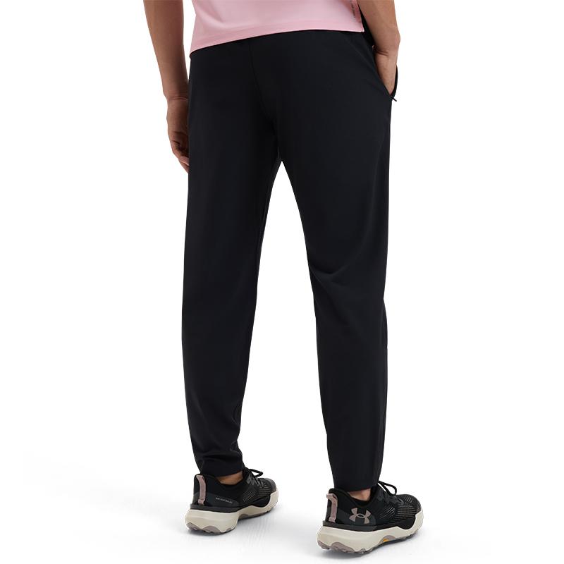 Under Armour Out The Storm Pantaloni da Corsa in Maglia con Logo Solido Uomo Pantaloni Fondo Nero 1376799-001