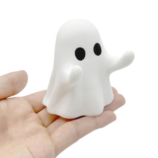 Halloween Ghost Pen Holder 3D Printed Cartoon White Ghost Stationery Pencil Stand Home Office Desktop Decoration Ornament