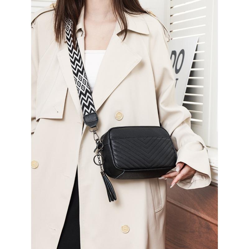 Leather Bag New Fashion Women's Bag Simple Shoulder Messenger Bag First Layer Cowhide Small Square Bag