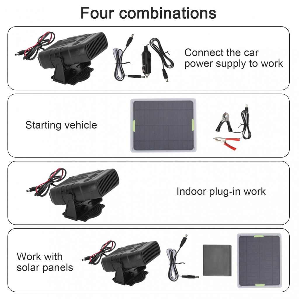 Battery Backup Heating Solar Car Heater Deicing Windshield Heater
