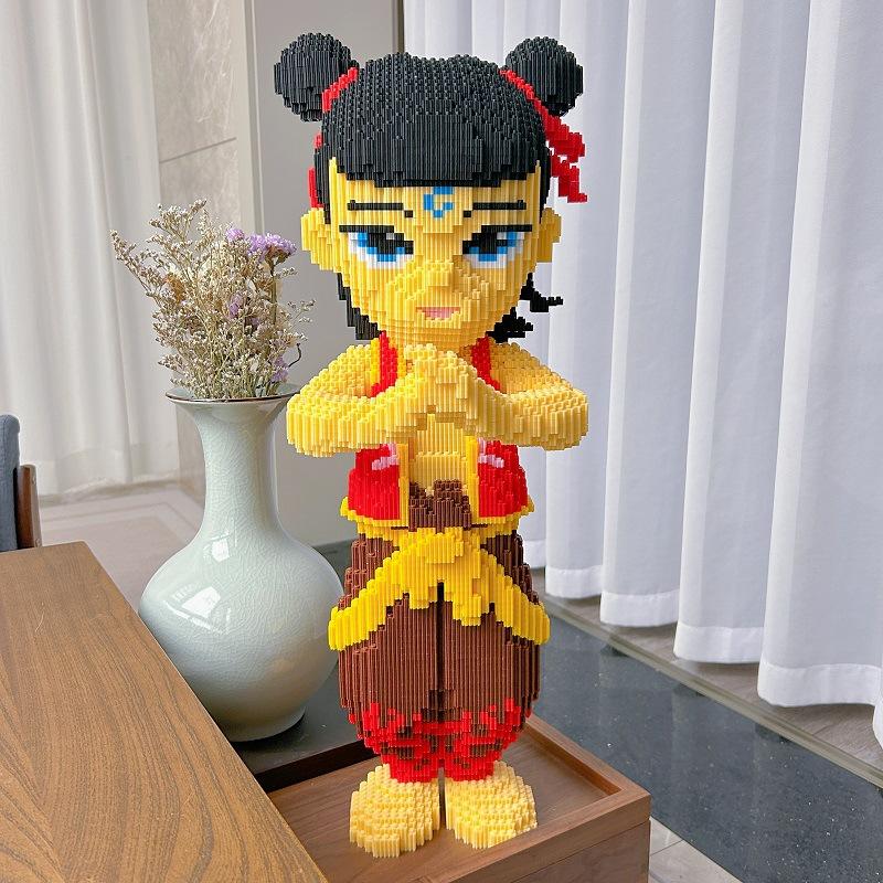 Magic Child Nezha Building Block Small Particles 2025 Boys And Girls Assembled Toys Adult Version Puzzle Gift Ornament