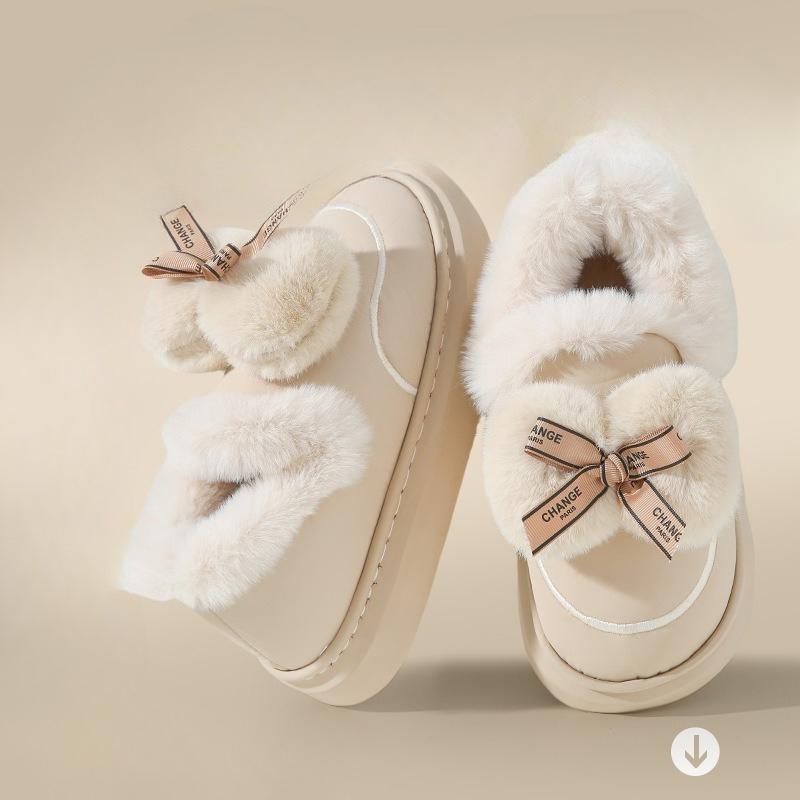 Padded Cotton Slippers Are Comfortable, Lightweight, Warm and Thickened Fleece Shoes for Women's Home Use