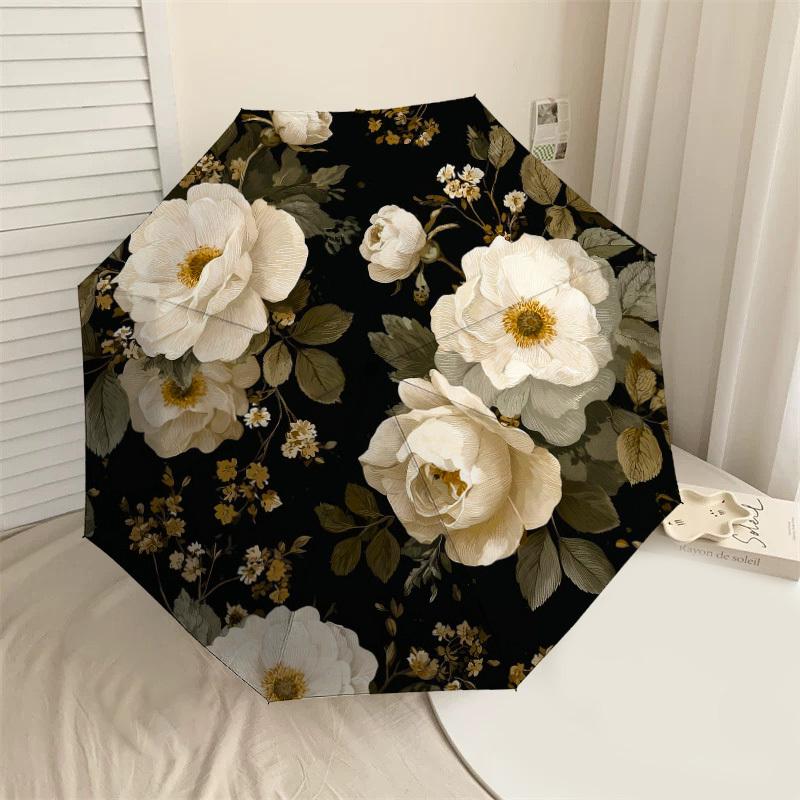 

1PC floral pattern Umbrella-8-Rib Reinforced, Automatic Open, Lightweight & Durable, Cute Fashion Accessory for Outdoor-A1324