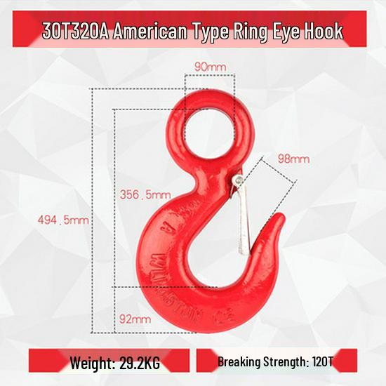 Universal Swivel Clevis Hook for Hoist Crane Rigging and Lifting