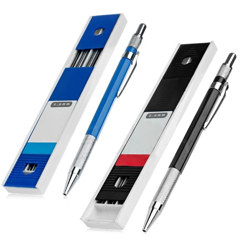 

2mm 2B Lead Holder Automatic Mechanical Drawing Drafting Pencil 12 Leads Refills