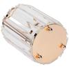 Cosmetic Brush Holder Transparent Glass Round Decorative Desktop Pen Storage Organizer BoxGold