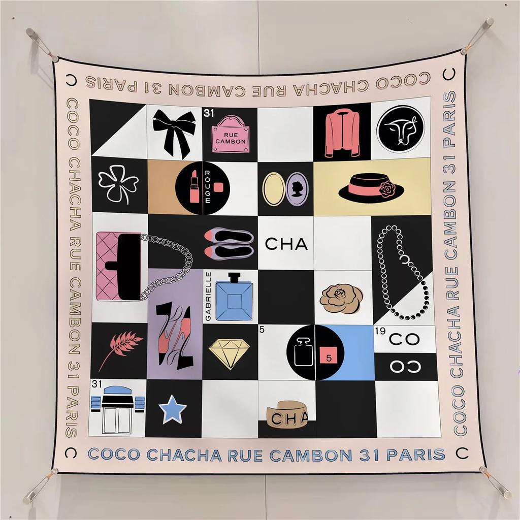 90Cm New Hat Bag Twill Silk Women'S Travel Sunscreen Shawl Large Square Scarf Headscarf   Scarf For Women