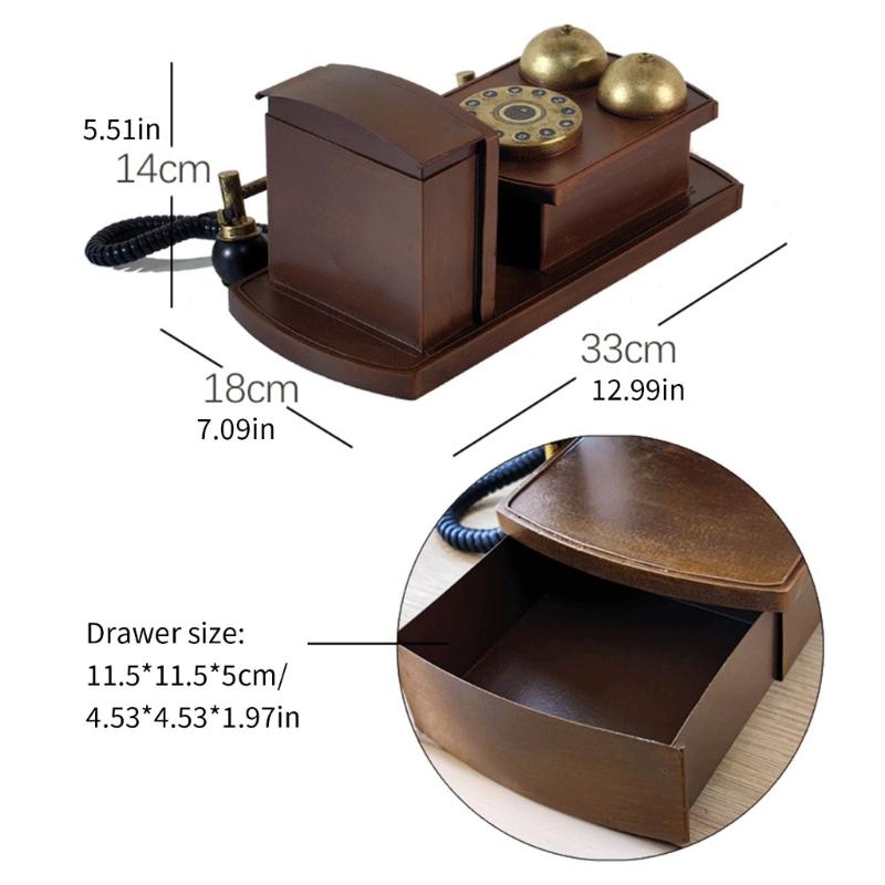 Antikes Telefon Drehwählscheibe Festnetztelefon Modell Retro Wandmontage Handwerk Ornamente Schaufenster Stand Heimdekorationen