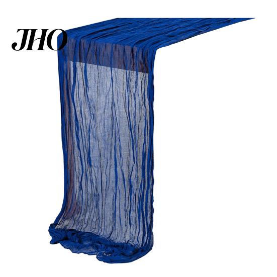 Tablecloth Decor Table Runner Rustic Soft Washable Party Decoration Non-Fading Hand-dyed Wedding Cloth