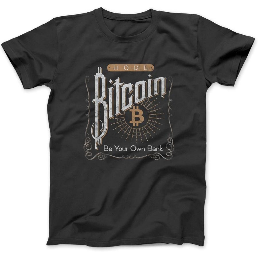 Vintage Bitcoin, HODL, Be Your Own Bank, Distressed Crypto T-Shirt Black S