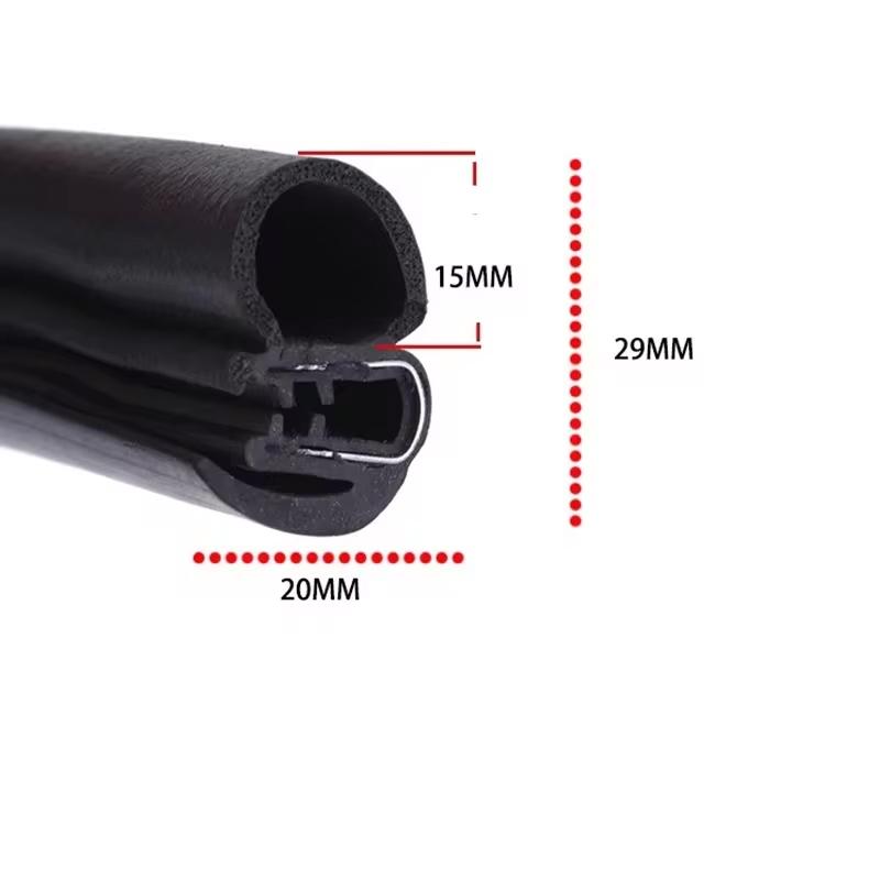 For Peugeot 5008 4 Meters Car Rubber Car Door Seal Weatherstrip steel belt Weatherstripping Soundproof Waterproof Seal Kit