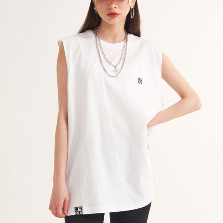 New MLB Mlb Base Logo Tank Tops Unisex White 3ATK01023-50WHS