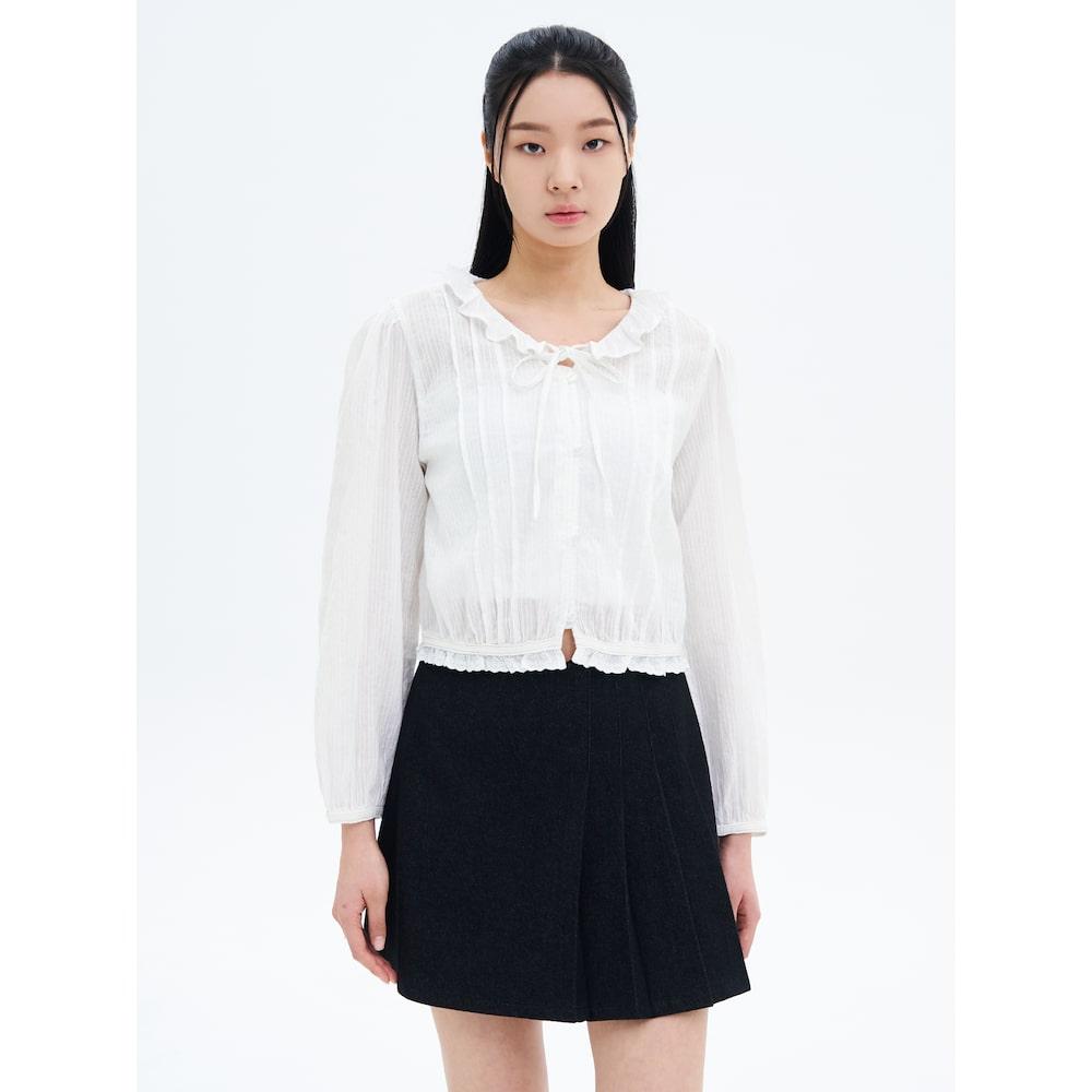 8Seconds Cotton Lace Long Sleeve Blouse White White/S