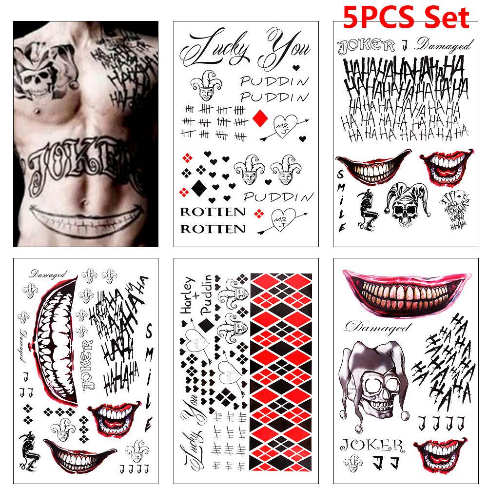 Lets Joy 5 Fogli Halloween Tatuaggi Temporanei, Tatuaggi - Foto 6