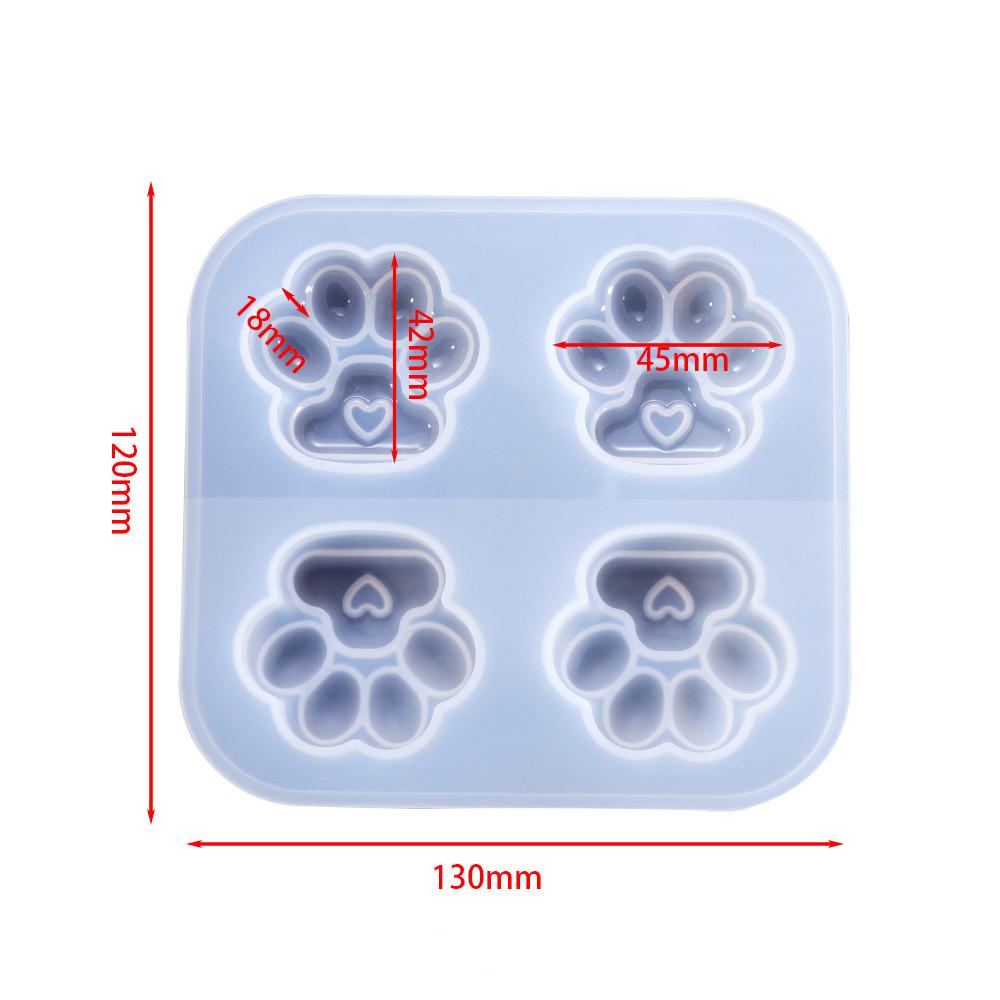 Cat Paw Pendant Silicone Mold Keychain Pendants Epoxy Resin Molds for DIY Epoxy Resin Crafting Mould Jewelry Making Crasfs