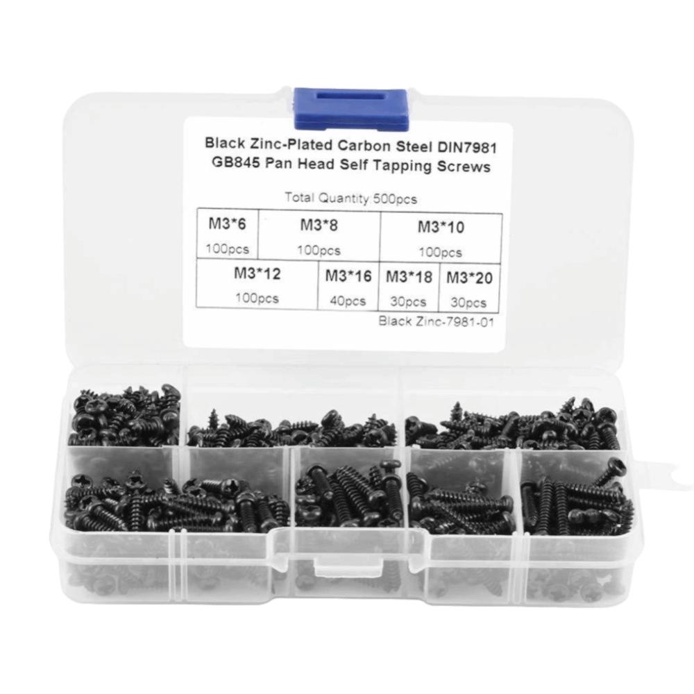 400pcs/500pcs Cross Recessed Head Self Tapping Screws Carbon Steel Laptop Screws  Laptop Repair