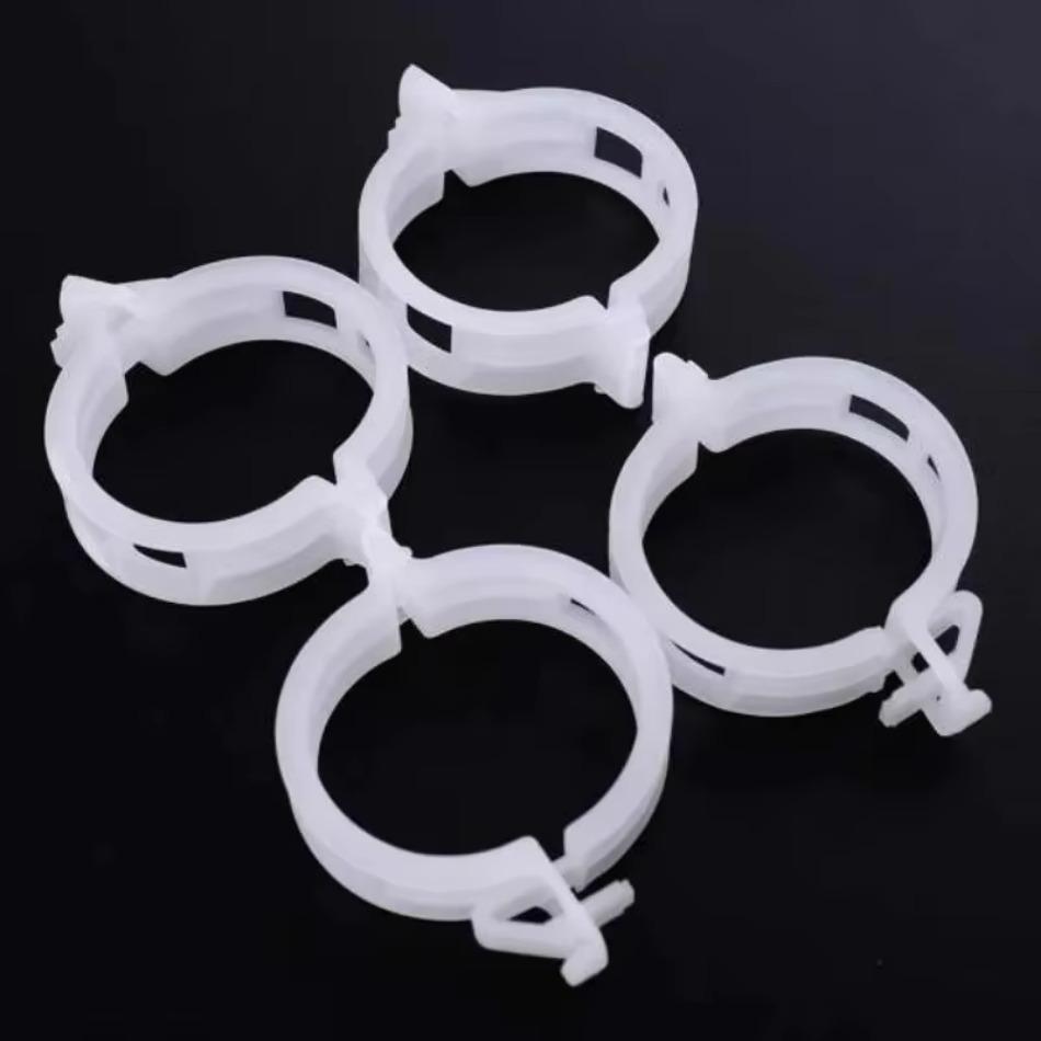 50/100 Pcs White Fruit Tree Plant Fixing Clip Vine Fixing Device Fruit and Vegetable Seedling Hanging Clip Plant Accessories