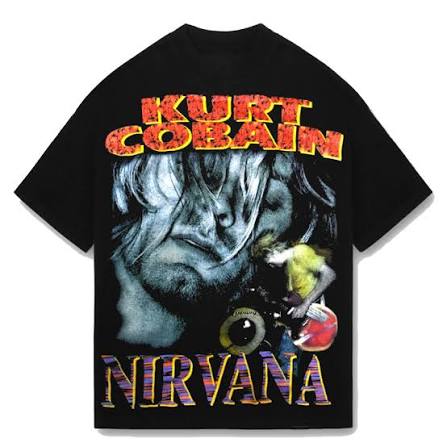 Nirvana Y2k Manches Courtes Classique Surdimensionné Unisexe Streetwear Tendance Coton Impression Graphique Col Rond T-shirt Couples Haute Qualité