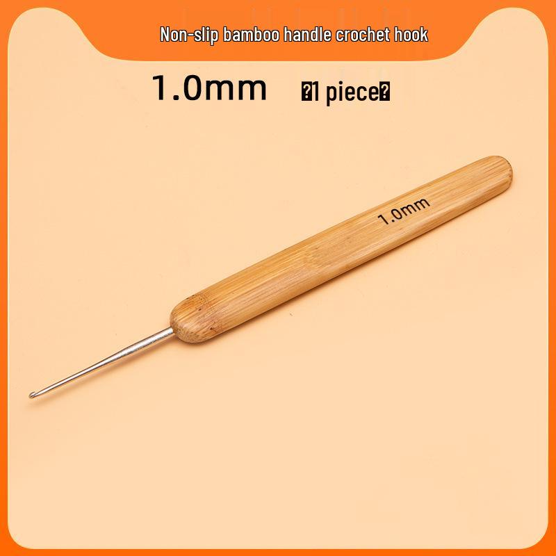Carbonized Bamboo Crochet Yarn & Knitting Tool Set with Extra-Fine Old-Fashioned Bamboo Handle Set