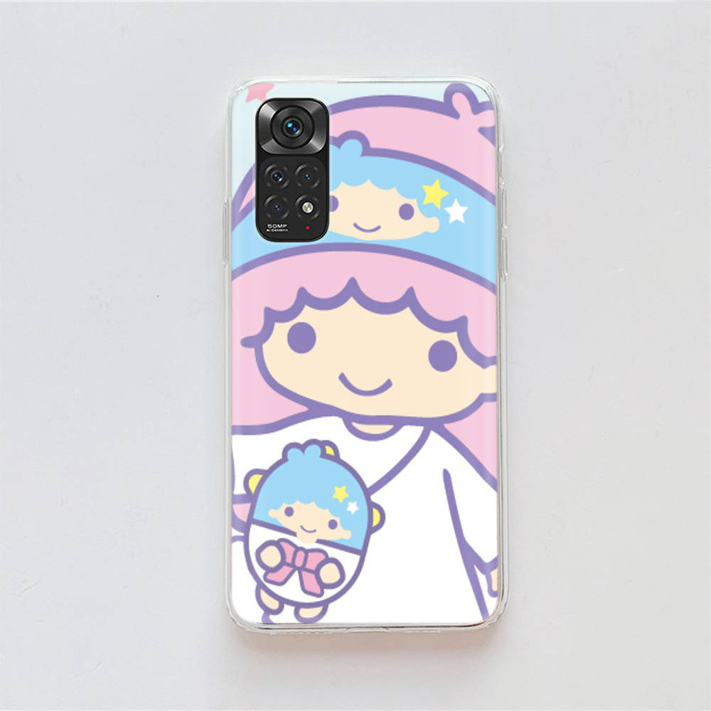 KT72 Little Twin Stars Case for Samsung A04 A14 A23 A34 A54 M23 M33 M52 M53 Realme 10 9 C30S C35 C55 VIVO Y02S Y21 Y33S Y51 X80 Pro Clear Cover