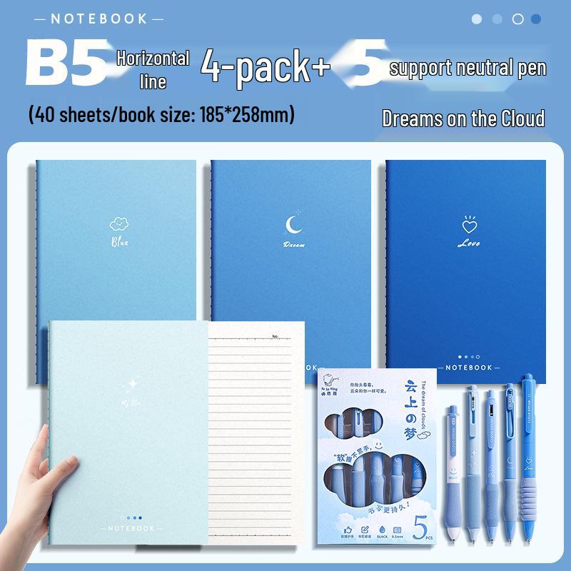Gradient Soft Cover Notebook - Large Size, Thick, for Middle & High School Students