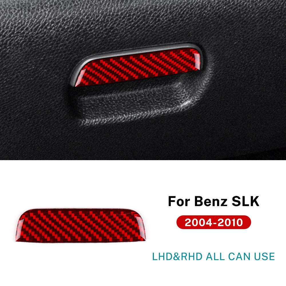 

Real Soft Carbon Fiber Trim Sticker For Mercedes Benz Slk R171 2004 2005 2006 2007 2008 2009 2010 Passenger Storage Box Switch