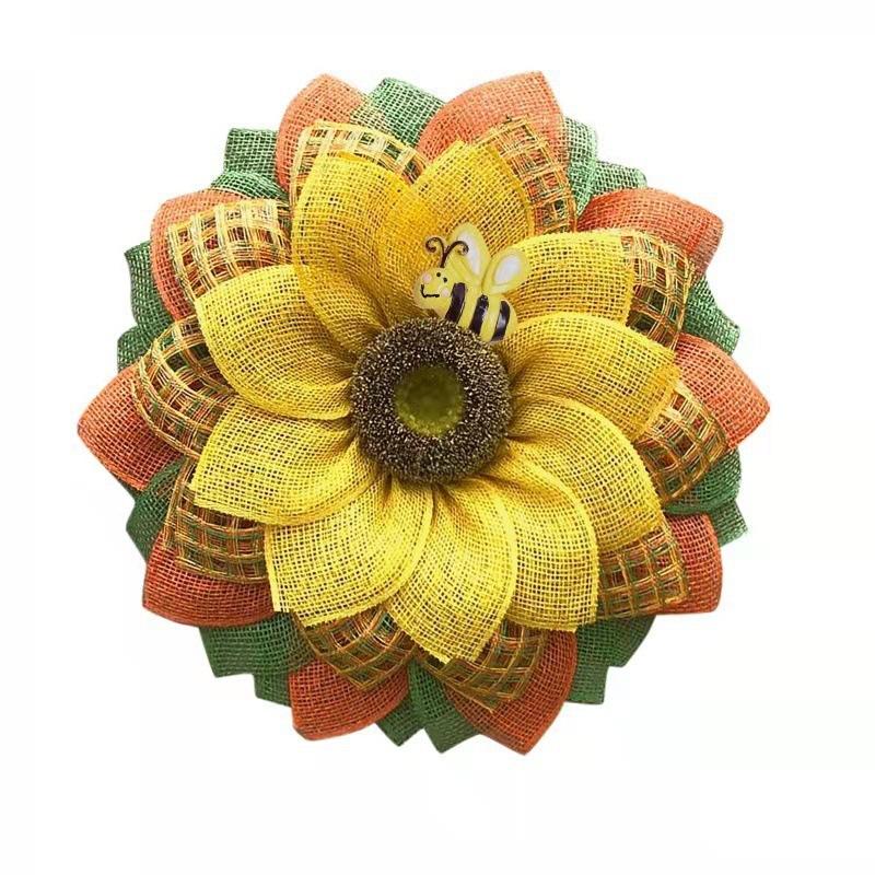 Bee Decoration Bee Festival Sunflower Wreath Easter Bee Wreath Festival Props Decoration