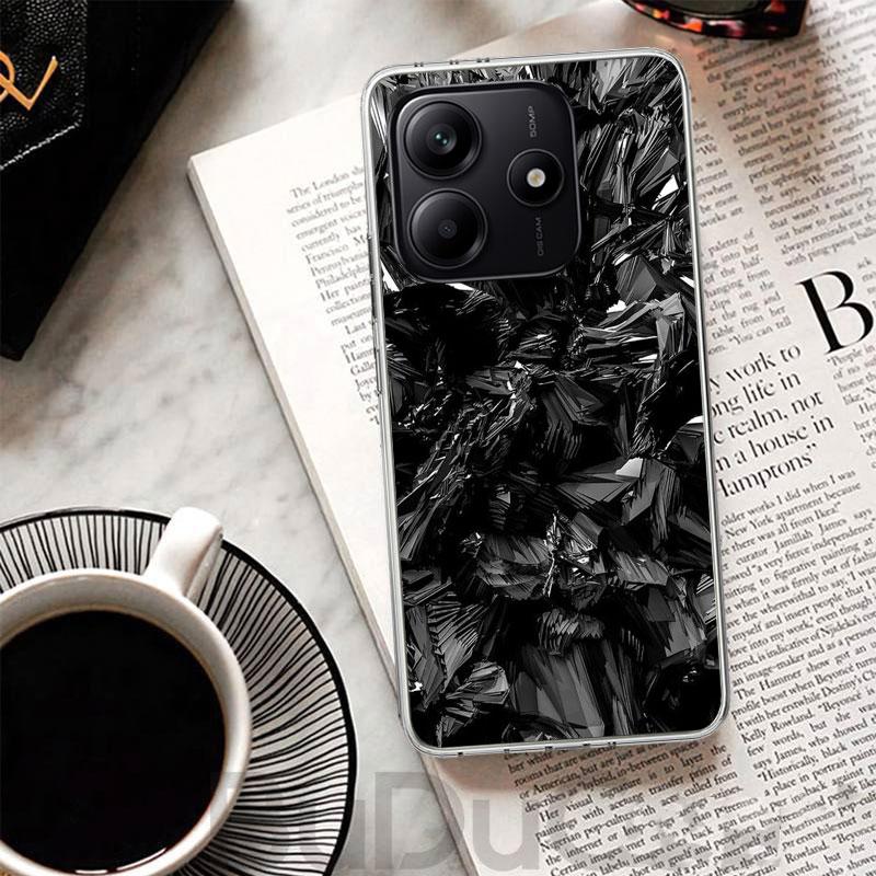 Forged Carbon Pattern Cover For Xiaomi Redmi Note 14 13 12S 12 11 Pro Plus Phone Case 11S 10S 10 11E 11T + 9S 9 Print Coque