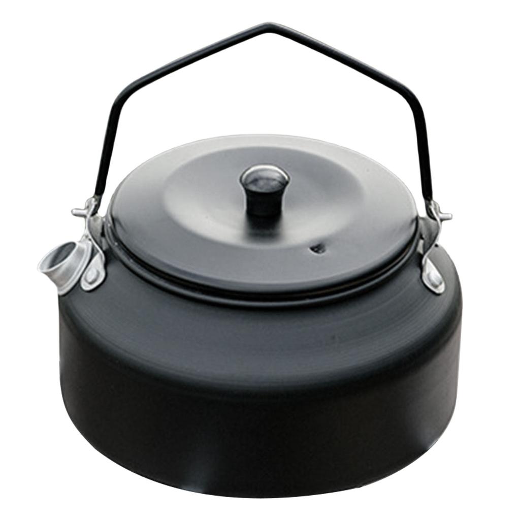 Aluminum Outdoor Hiking Kettle Pots Cookware 1100ml Camping Kettle Stovetop Whistling Teapot Camp Teas Coffee Pots