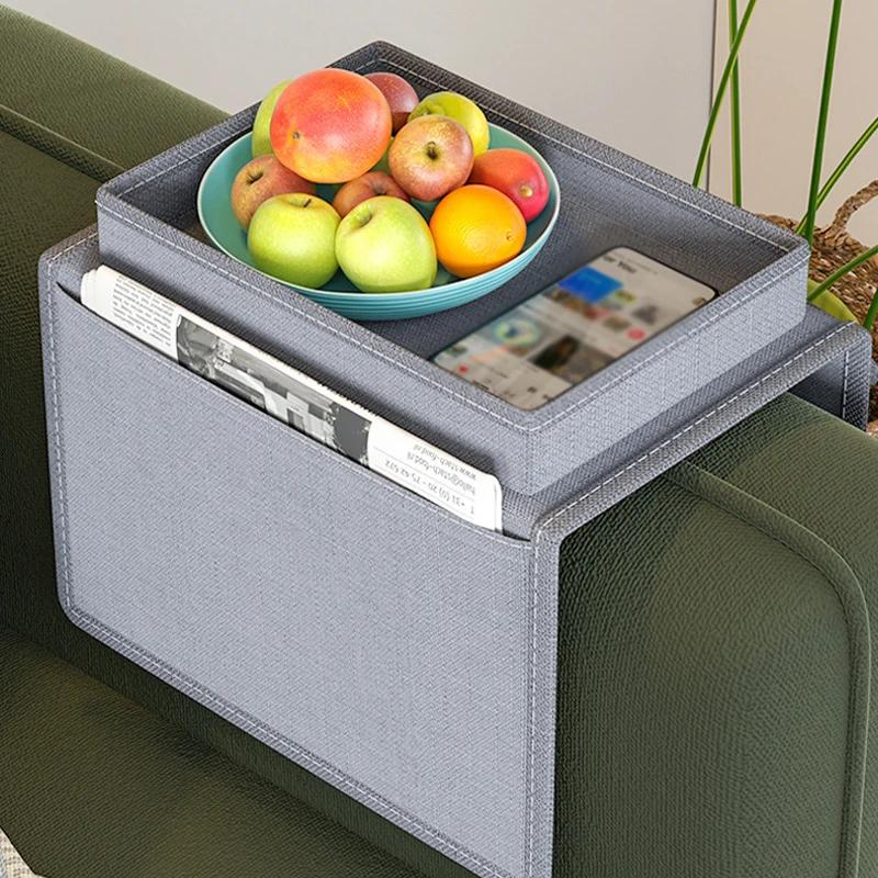 2pcs Sofa Armrest Organizer 5 Pockets Couch Armchair Caddy Remote Control Holder Armchair Couch Bag for Snacks Glasses Magazines