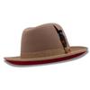 New felt hat, solid color felt hat, webbing decorative pure wool felt hat