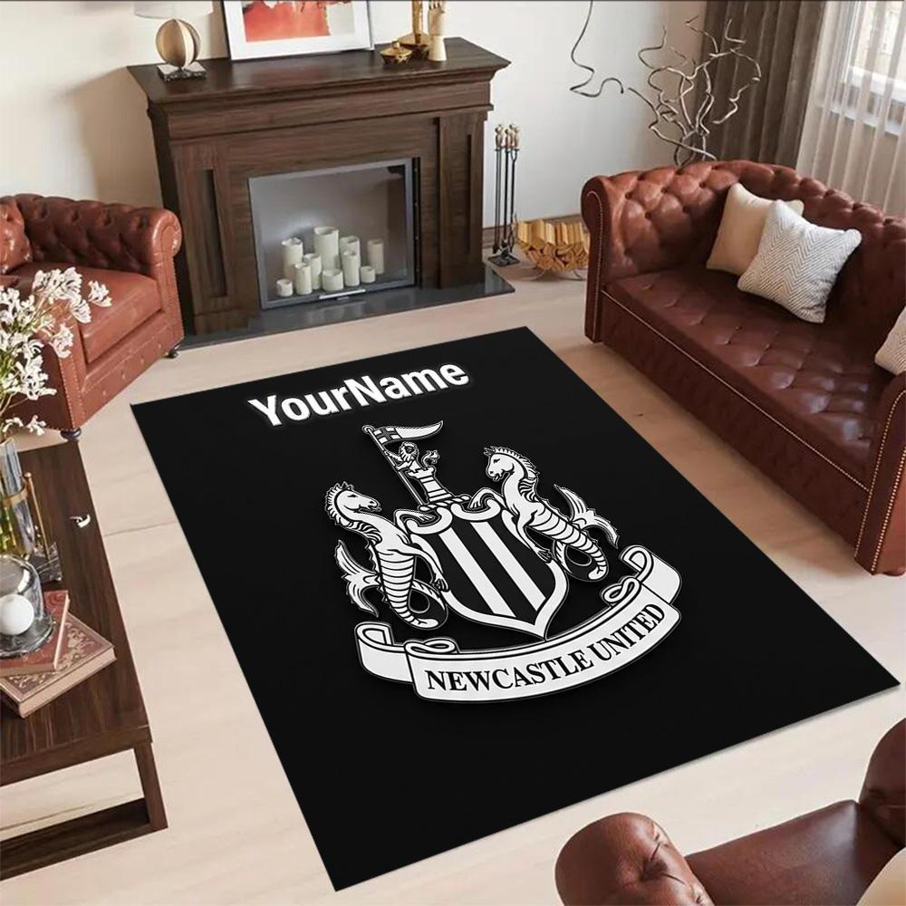 Newcastle 10 Customizable Name Carpet Design for Game Room Entryway Dormitory Living Rooms Anti-slip Rug Decorate Offices
