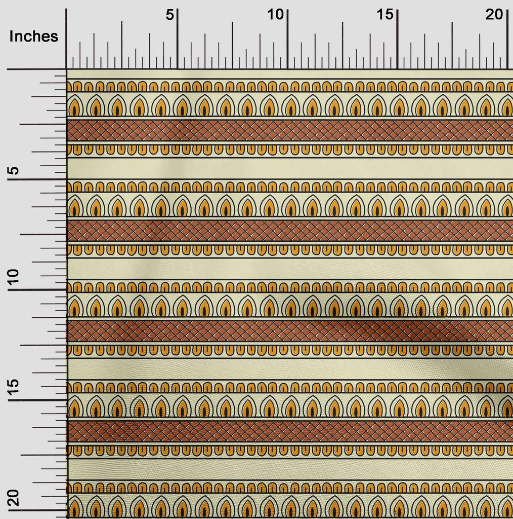 oneOone Cotton Flex Fabric Ethnic Block Printed Craft Fabric BTY 40 Inch