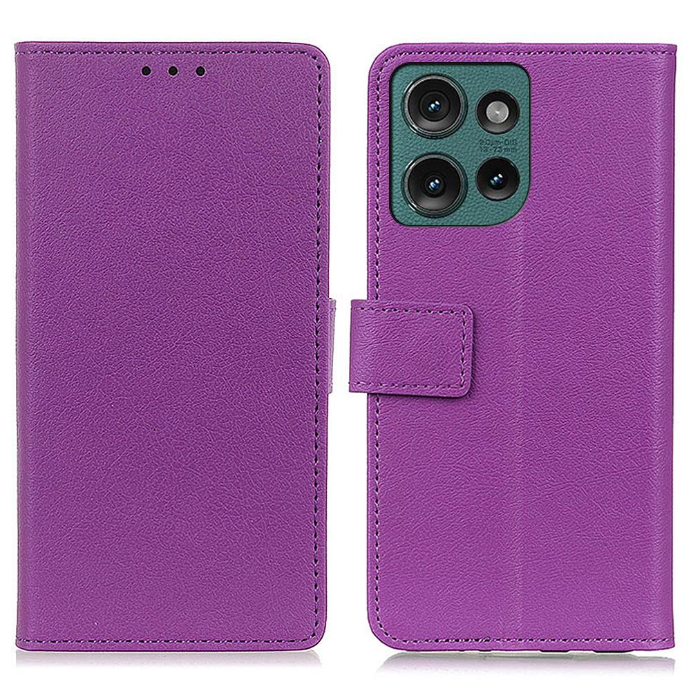 

For Motorola Edge 50 Neo 5G/Moto S50 5G/Thinkphone 25 5G Case PU Leather Stand Wallet Phone Cover Purple
