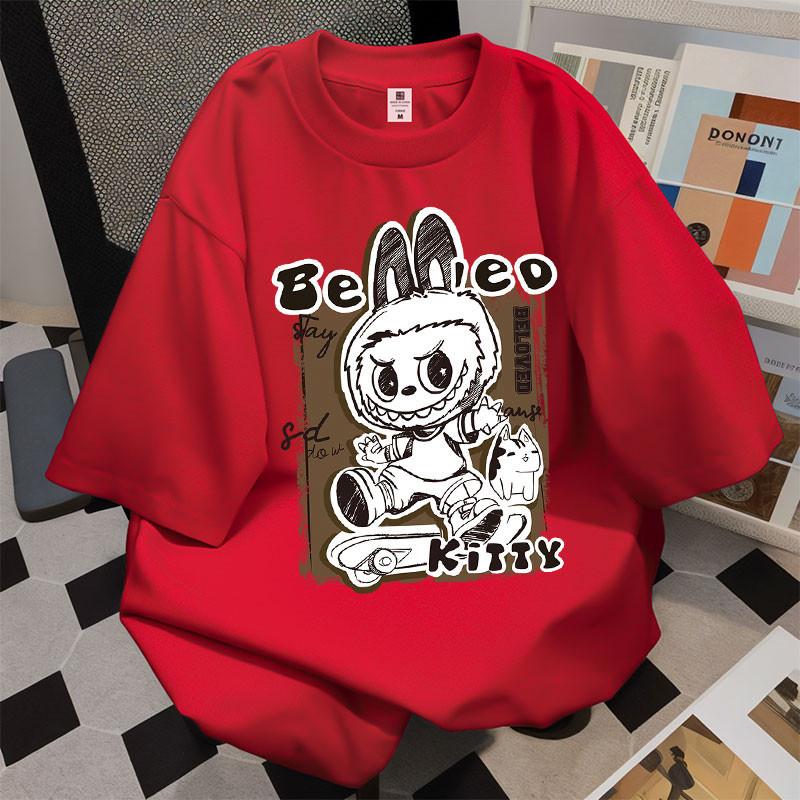 

LABUBU clothes summer loose unisex tops fashion casual fashion S