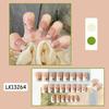 Blush Ombre Press-on Nails with Heart Rhinestones